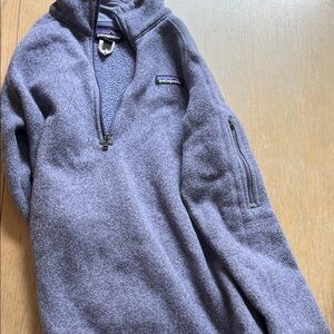 Patagonia Heathered Purple Half-Zip Fleece
